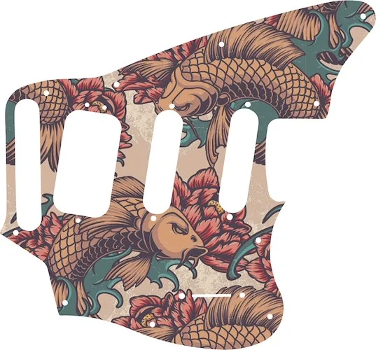 WD Custom Pickguard For Fender Pawn Shop Jaguarillo #GT01 Koi Tattoo Graphic