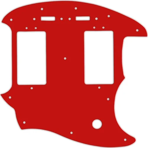 WD Custom Pickguard For Fender Pawn Shop Mustang Special #07 Red/White/Red