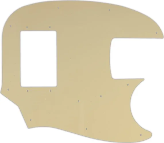 WD Custom Pickguard For Fender Pawn Shop Mustang Bass #06T Cream Thin