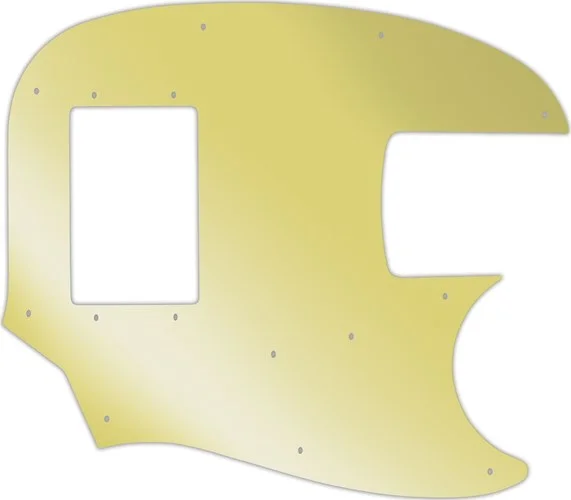 WD Custom Pickguard For Fender Pawn Shop Mustang Bass #10GD Gold Mirror