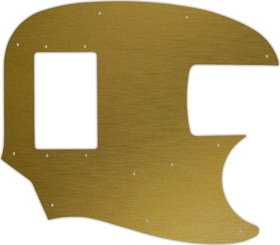 WD Custom Pickguard For Fender Pawn Shop Mustang Bass #14 Simulated Brushed Gold/Black PVC