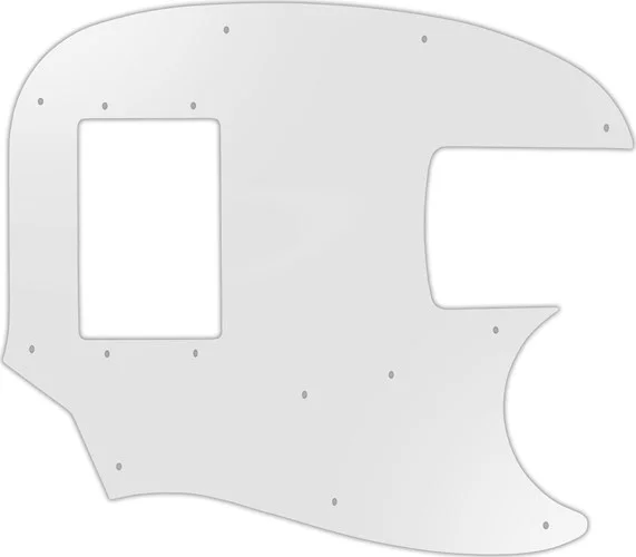 WD Custom Pickguard For Fender Pawn Shop Mustang Bass #22 Translucent Milk White