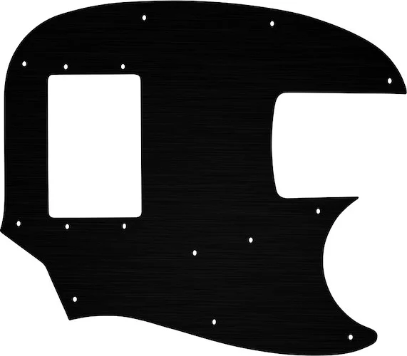 WD Custom Pickguard For Fender Pawn Shop Mustang Bass #27T Simulated Black Anodized Thin