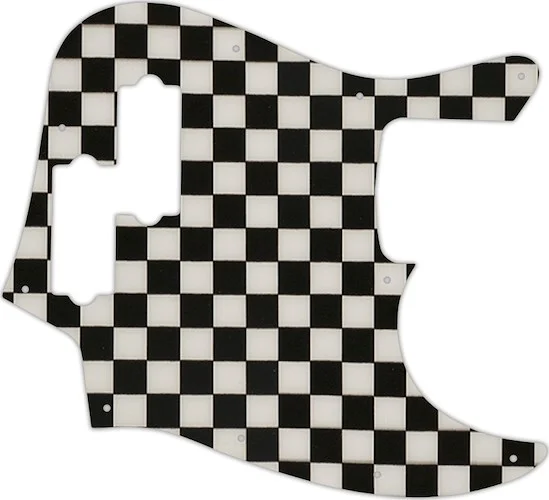 WD Custom Pickguard For Fender Reggie Hamilton Jazz Bass #CK01 Checkerboard Graphic