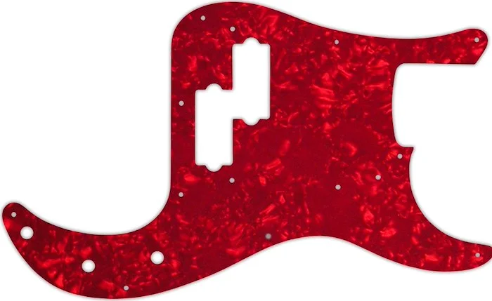 WD Custom Pickguard For Fender Road Worn 50's Precision Bass #28R Red Pearl/White/Black/White