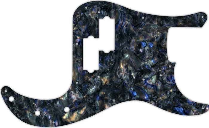 WD Custom Pickguard For Fender Road Worn 50's Precision Bass #35 Black Abalone