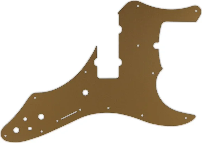 WD Custom Pickguard For Fender Roscoe Beck Signature 5 String Jazz Bass #59 Gold/Clear/Gold
