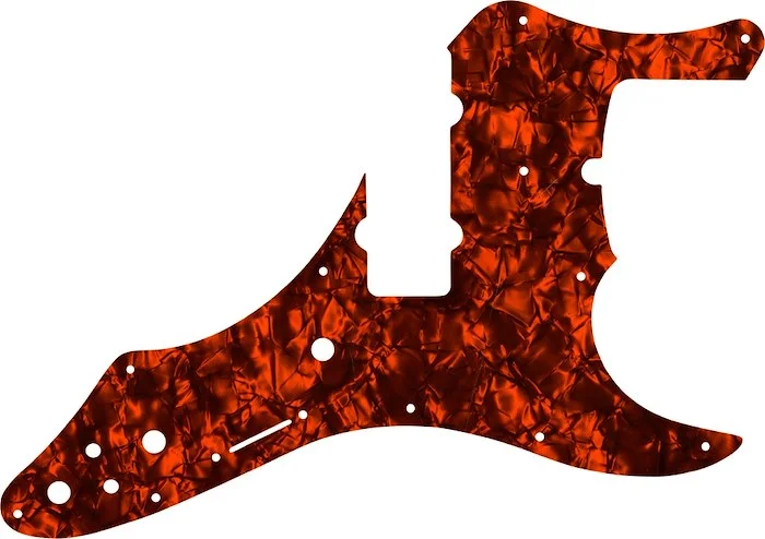 WD Custom Pickguard For Fender Roscoe Beck Signature 5 String Jazz Bass #28OP Orange Pearl/Black/White/Black