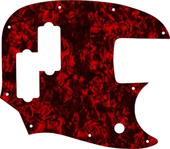 WD Custom Pickguard For Fender Short Scale Mustang Bass PJ #28DRP Dark Red Pearl/Black/White/Black