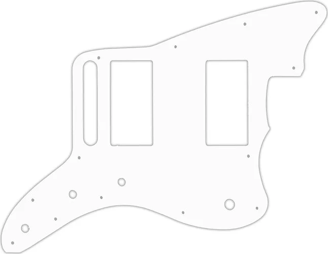 WD Custom Pickguard For Fender Special Edition Blacktop Jazzmaster HH #02T White Thin