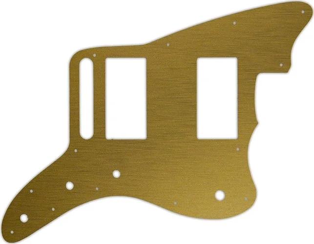 WD Custom Pickguard For Fender Special Edition Blacktop Jazzmaster HH #14 Simulated Brushed Gold/Bla