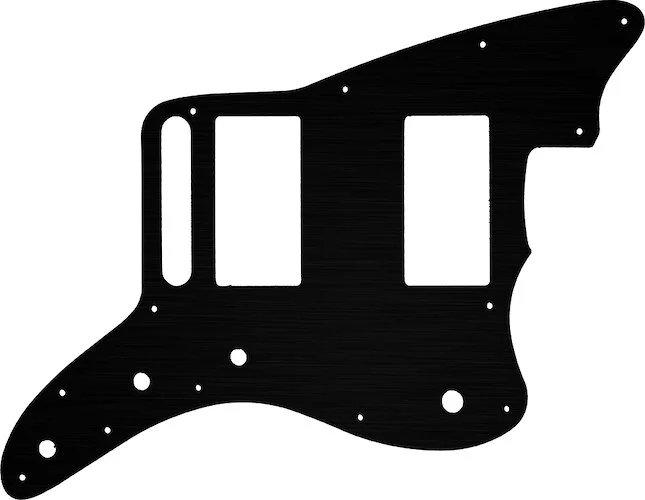 WD Custom Pickguard For Fender Special Edition Blacktop Jazzmaster HH #27T Simulated Black Anodized 