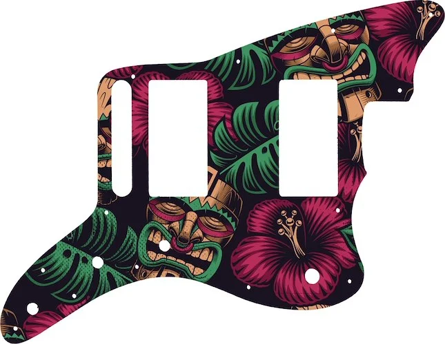 WD Custom Pickguard For Fender Special Edition Blacktop Jazzmaster HH #GAL01 Aloha Tiki Graphic