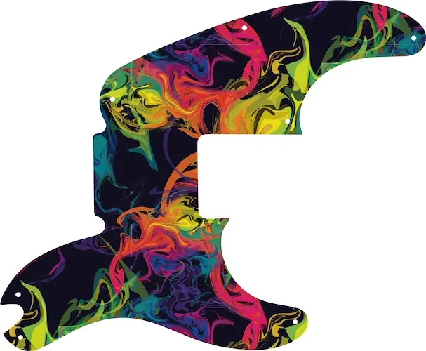 WD Custom Pickguard For Fender Sting Signature Precision Bass #GP01 Rainbow Paint Swirl Graphic