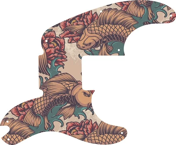 WD Custom Pickguard For Fender Sting Signature Precision Bass #GT01 Koi Tattoo Graphic