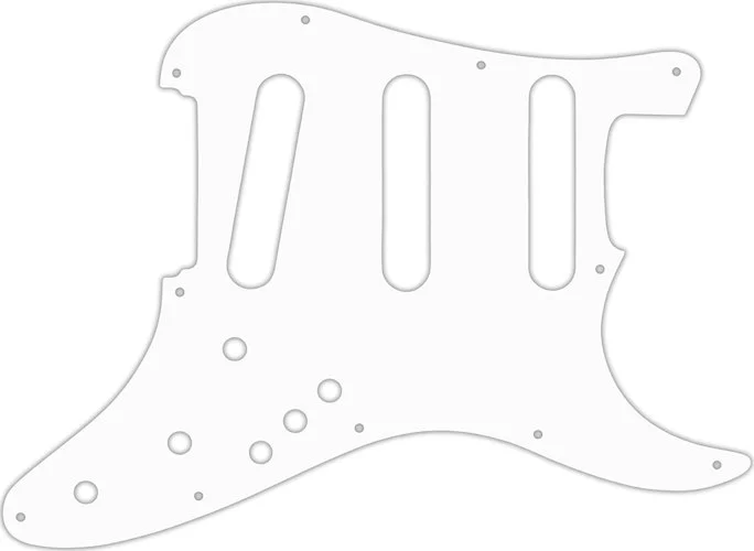 WD Custom Pickguard For Fender Stratocaster Elite #02T White Thin