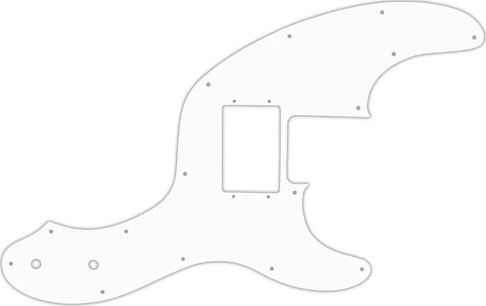 WD Custom Pickguard For Fender Telecaster Bass With Humbucker #02T White Thin