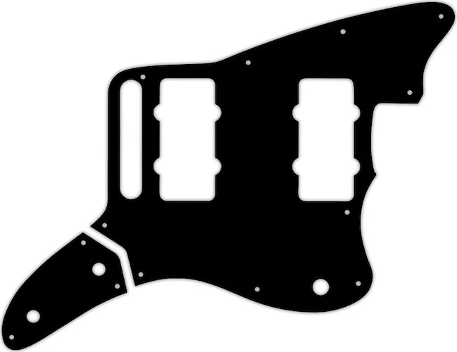 WD Custom Pickguard For Fender Thurston Moore Signature Series Jazzmaster #01T Black Thin