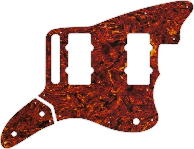 WD Custom Pickguard For Fender Thurston Moore Signature Series Jazzmaster #05W Tortoise Shell/White