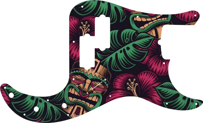 WD Custom Pickguard For Fender Tony Franklin Signature Precision Bass #GAL01 Aloha Tiki Graphic