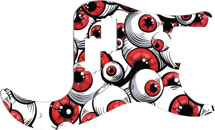WD Custom Pickguard For Fender Tony Franklin Signature Precision Bass #GHA01 Red Eye Graphic