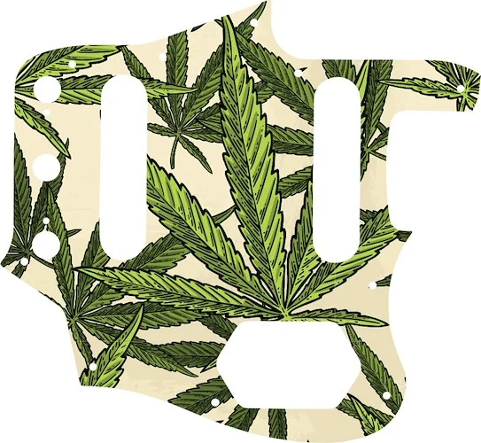 WD Custom Pickguard For Fender USA 1962-1975 Or 1996-1997 Made In Japan Reissue Jaguar #GC02 Cannabis Leaf Graphic