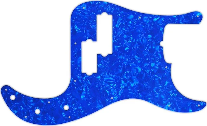 WD Custom Pickguard For Fender USA 5 String Precision Bass #28BU Blue Pearl/White/Black/White