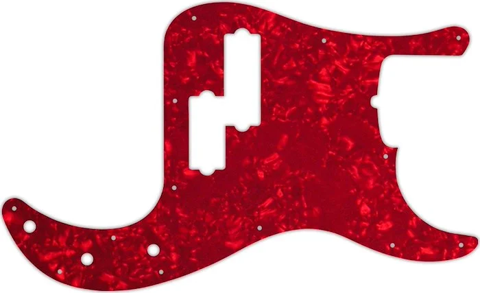 WD Custom Pickguard For Fender USA 5 String Precision Bass #28R Red Pearl/White/Black/White