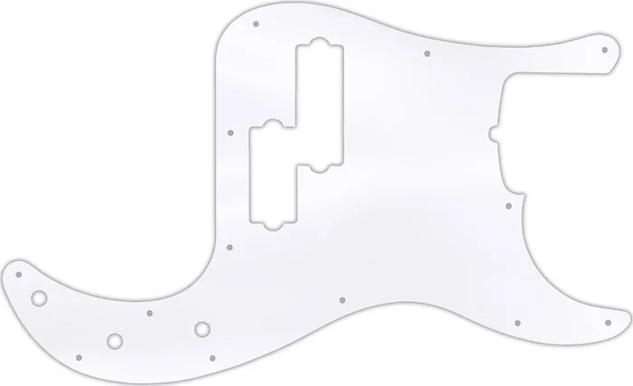 WD Custom Pickguard For Fender USA 5 String Precision Bass #45 Clear Acrylic