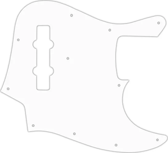 WD Custom Pickguard For Fender 2013-Present Made In Mexico Geddy Lee Jazz Bass #02T White Thin