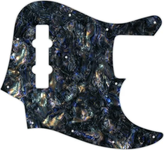 WD Custom Pickguard For Fender 2013-Present Made In Mexico Geddy Lee Jazz Bass #35 Black Abalone