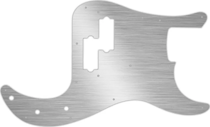 WD Custom Pickguard For Fender USA Precision Bass #13 Simulated Brushed Silver/Black PVC
