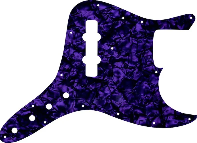 WD Custom Pickguard For Fender Vintage 1970's-1980's 20 Fret Jazz Bass With Custom Integrated Control Plate #28PR Purple Pearl