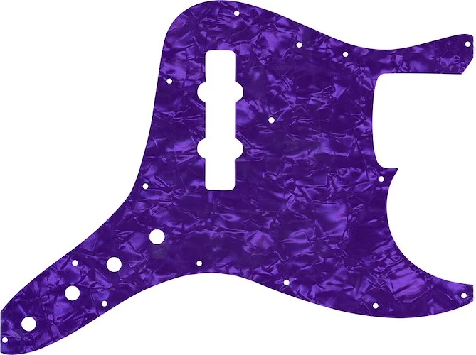 WD Custom Pickguard For Fender Vintage 1970's-1980's 20 Fret Jazz Bass With Custom Integrated Control Plate #28PRL Light Purple Pearl