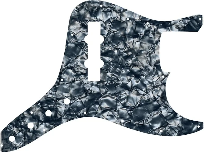WD Custom Pickguard For Fender Vintage 1970's-1980's 20 Fret Jazz Bass With Custom Integrated Control Plate #28SG Silver Grey Pearl