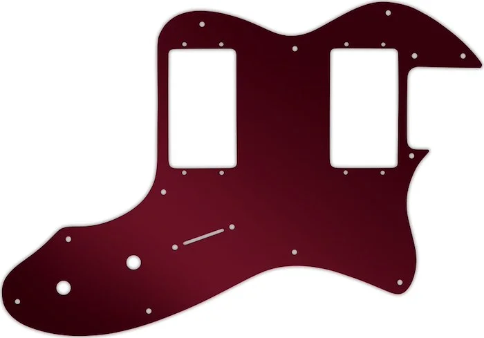 WD Custom Pickguard For Fender 1972-1978 Vintage Telecaster Thinline With Humbuckers #10R Red Mirror