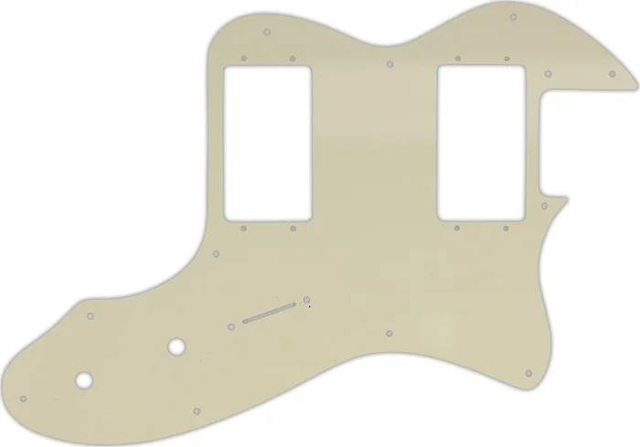 WD Custom Pickguard For Fender 1972-1978 Vintage Telecaster Thinline With Humbuckers #55 Parchment 3