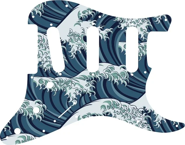 WD Custom Pickguard For Fender VooDoo Jimi Hendrix Tribute Stratocaster #GT02 Japanese Wave Tattoo Graphic