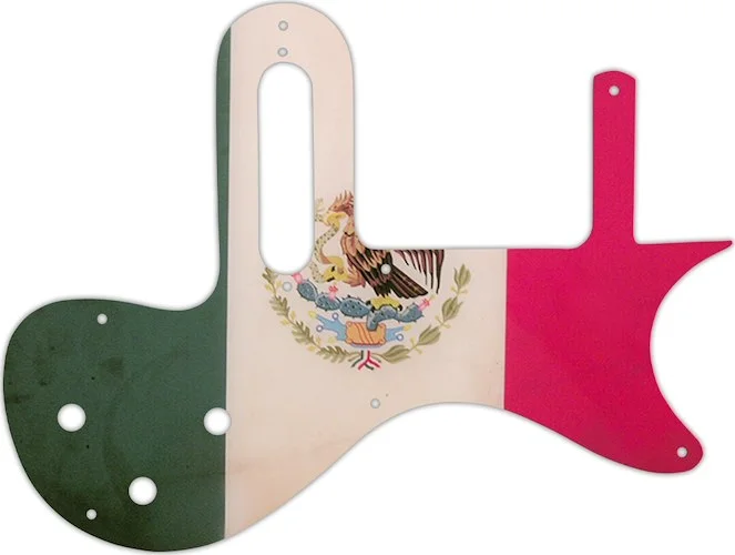 WD Custom Pickguard For Gibson 1 Pickup Melody Maker #G12 Mexican Flag Graphic