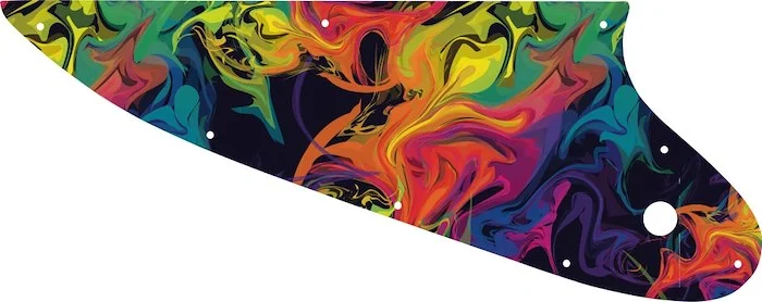 WD Custom Pickguard For Gibson 1963-1966 Thunderbird Bass #GP01 Rainbow Paint Swirl Graphic