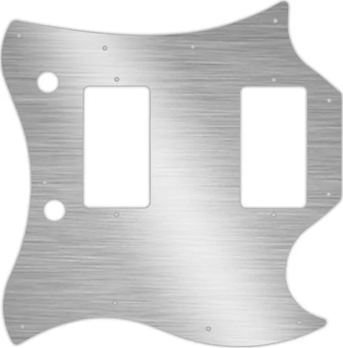 WD Custom Pickguard For Gibson 1963-1970 Full Face SG #13 Simulated Brushed Silver/Black PVC