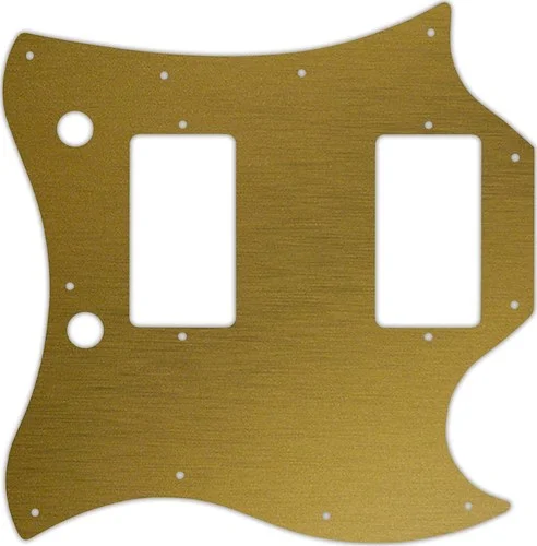 WD Custom Pickguard For Gibson 1963-1970 Full Face SG #14 Simulated Brushed Gold/Black PVC