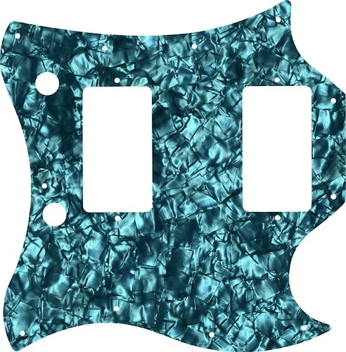 WD Custom Pickguard For Gibson 1963-1970 Full Face SG #28AQ Aqua Pearl/Black/White/Black