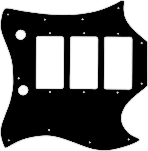 WD Custom Pickguard For Gibson 1964-1970 Full Face SG Custom #09 Black/White/Black/White/Black