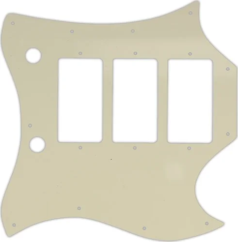 WD Custom Pickguard For Gibson 1964-1970 Full Face SG Custom #55 Parchment 3 Ply