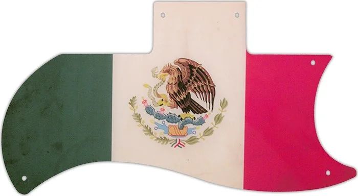 WD Custom Pickguard For Gibson 1971-Present Or 1961 Reissue Half Face SG #G12 Mexican Flag Graphic