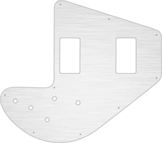 WD Custom Pickguard For Gibson 1975-1983 Ripper Bass #13 Simulated Brushed Silver/Black PVC