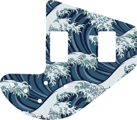 WD Custom Pickguard For Gibson 1975-1983 Ripper Bass #GT02 Japanese Wave Tattoo Graphic