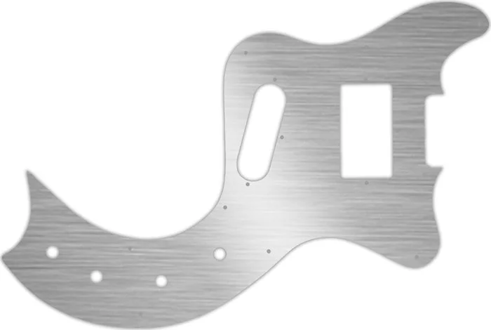 WD Custom Pickguard For Gibson 1978 Marauder #13 Simulated Brushed Silver/Black PVC