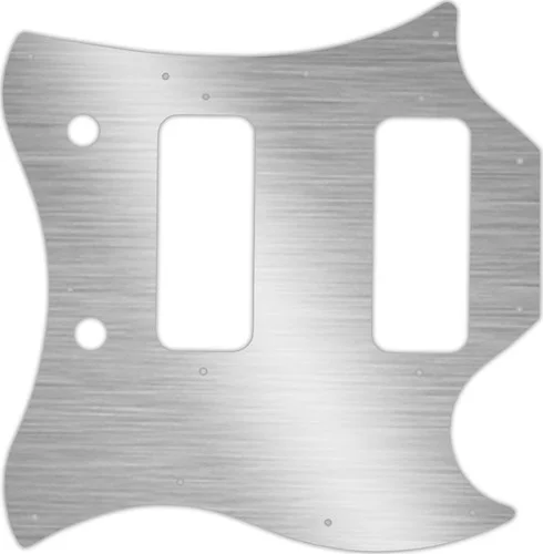 WD Custom Pickguard For Gibson 2008 SG Classic #13 Simulated Brushed Silver/Black PVC